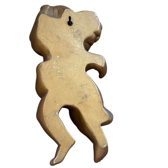 Homco Wall Hanging Cherub Angels #1120 Hollywood Regency Gold 1965 - Picture 9 of 9